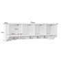 SoBuy® FRG48-L-W Portemanteau Étagère Murale Porte-manteau Salle de Bain Meuble d’Entrée avec 4 Compartiments de Rangement Et 5 