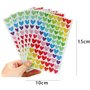 Autocollants à Pois colorés étoiles en Forme de Coeur