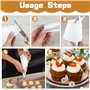 Set De 11 Poche A Douille Patisserie Professionnelle, Poche A Douille Reutilisable avec Embouts En Acier Inoxydable, Poche Douil