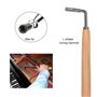 Ecloud Shop IT Kit de réglage de piano Clé d'accord d'outils Outils de marteau Ensemble d'accessoires Bande de tempérament en fe