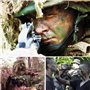 3 PièCes De Camouflage Kit De Peinture Visage,Bâtons de Maquillage de Peinture,Kit De Peinture Faciale De Couleurs D’ArméE Et Ca