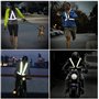 AONAT Gilet de Sécurité vélo, Gilet de Sécurité, Gilet Réfléchissant, Élastique Haute Visibilité Gilet,Harnais de Reflechissant 