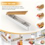 Quasziwa Derouleur Film Alimentaire Magnétique - Distributeur Papier Aluminium et Film avec Lames Tranchantes - Cutter Pour Tiro