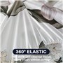 Parure De Lit 90x190/200 cm en Microfibre, Ensemble de Draps 3 Pièces Imprimée, Drap Housse Ajustable 90x200 cm cm, Drap Plat 1 