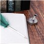 BINGHONG3 Porte-stylo rond vintage en métal pour stylos plume plume - Fournitures scolaires de bureau - Cadeau pour étudiant