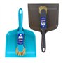 MR.SIGA Ensemble Pelle et Balayette, Pelle Balayette Ramasse Poussière, Balayette de Table Portable, Lot de 2 Pcs, Bleu et Gris