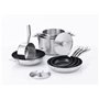 MasterPRO Alessi Bones - Casserole de 20 cm - Fabriquée en Acier Inoxydable - Finition Intérieure et Extérieure Mate - Corps Dro