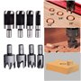 Baorder 8PCS HSS Fraise à Bouchonner Bois Outil de Coupe Acier Carbone Bois Plug Perceuse Ensemble en Bois Conique de Griffe Mèc