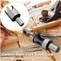 Baorder 8PCS HSS Fraise à Bouchonner Bois Outil de Coupe Acier Carbone Bois Plug Perceuse Ensemble en Bois Conique de Griffe Mèc