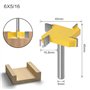Baorder 6mm Tige Spoilboard Fraises de Surface de Fraisage Jeu d'embouts 4 Plaques D'aile Fraises Aplatissantes Fraises en Carbu