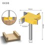 Baorder 6mm Tige Spoilboard Fraises de Surface de Fraisage Jeu d'embouts 4 Plaques D'aile Fraises Aplatissantes Fraises en Carbu