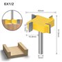 Baorder 6mm Tige Spoilboard Fraises de Surface de Fraisage Jeu d'embouts 4 Plaques D'aile Fraises Aplatissantes Fraises en Carbu