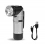 Naturehike Lampe de poche LED rechargeable - Tête rotative à 90° - Plusieurs modes d'éclairage et de longues heures de fonctionn