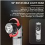 Naturehike Lampe de poche LED rechargeable - Tête rotative à 90° - Plusieurs modes d'éclairage et de longues heures de fonctionn