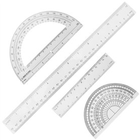 SourceTon Lot de 4 outils de mesure transparents