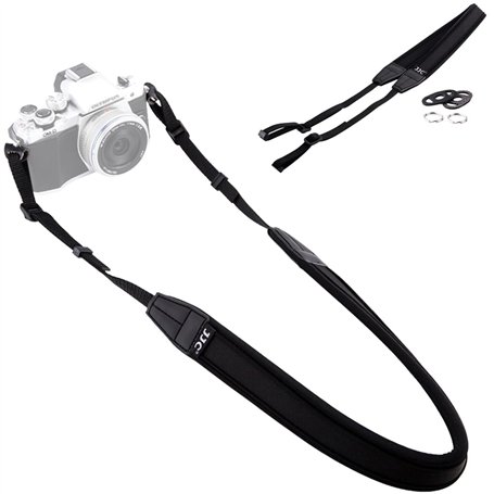 JJC Sangle De Cou D'épaule En Néoprène Souple Antidérapant Pour Fujifilm X100VI Nikon Z30 Z50 Canon M50 M6 Sony ZV-1 ZV-E10 A660