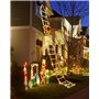 Décorations de Noël Exterieur, Lumière D'échelle LED de Noël de 3 Meter Avec Père Noël Grimpant, L'app du Téléphone Portable ou 
