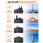 SooPii Adaptateur de Voyage Universel 2-Pack Prise Secteur Internationale (Type A/C/G/I). Petit Adaptateur de Prise Internationa