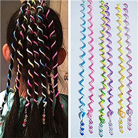 Tete a Coiffer Enfant Fille Elastique Cheveux Fille en Plastic pour les Femmes et Filles de Couleurs au Hasard-lot de 6 Bandes A