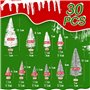 30Pcs Miniatures Décoration Noël Mini Sapin Artificielles Arbre Paillettes Centre Table Ornements 3 Couleurs Cadeau pour la Fête
