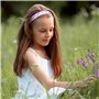 4pcs Bandeaux Ajustable Large Cheveux Fille Headband Serre Tête Élastique Extensibles Coloré Arc-en-ciel Dessin Animé en Tissu B