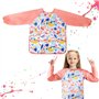 BETESSIN Tablier Peinture Enfant Blouse Manches Longues Imperméable avec 3 Poches pour l'École Activités Peinture Cuisine Nourri