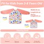 BETESSIN Tablier Peinture Enfant Blouse Manches Longues Imperméable avec 3 Poches pour l'École Activités Peinture Cuisine Nourri