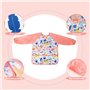 BETESSIN Tablier Peinture Enfant Blouse Manches Longues Imperméable avec 3 Poches pour l'École Activités Peinture Cuisine Nourri
