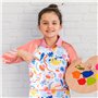 BETESSIN Tablier Peinture Enfant Blouse Manches Longues Imperméable avec 3 Poches pour l'École Activités Peinture Cuisine Nourri