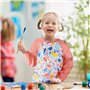 BETESSIN Tablier Peinture Enfant Blouse Manches Longues Imperméable avec 3 Poches pour l'École Activités Peinture Cuisine Nourri