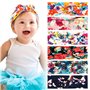 6pcs Bandeaux Large Cheveux Fille Serre Tête Headband Élastique Forme Fleur Imprimé Bandeau de Course Yoga Sport Accessoires de
