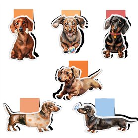 BETESSIN 6Pcs Marque-Pages Aimanté Enfant Bookmark Chien Signet Magnétique Marqueurs de livre pour Enseignant Étudiant Lecteur