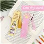 BETESSIN Lot de 6 Marque-pages Chats en Papier avec Pompon Bookmarks Marqueur Livre 14x4,2cm Cadeau pour Enfants Enseignants Étu