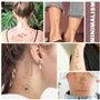 BETESSIN 3Pcs Tatouages Éphémères Faux Tatouage Tatouages Temporaire Flash Tatoo 19,5x14cm Femme pour Visage Corps Main