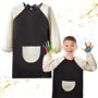 BETESSIN Tablier Peinture Enfant Blouse Manches Longues Imperméable avec Poche pour l'École Activités Peinture Cuisine Nourrissa