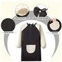 BETESSIN Tablier Peinture Enfant Blouse Manches Longues Imperméable avec Poche pour l'École Activités Peinture Cuisine Nourrissa