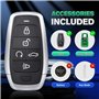 Autel MaxiIM Clé Vierge IKEYAT005BL, Remplacement Télécommande Universelle Programmable, 5 Boutons, Apprentissage OBD pour 700+ 