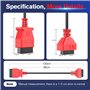 Autel Câble Extension OBD2, Câble Extension Diagnostic OBDII Mâle à Femelle 16 Broches, Adaptateur Cordon OBD2 pour Outil Analys