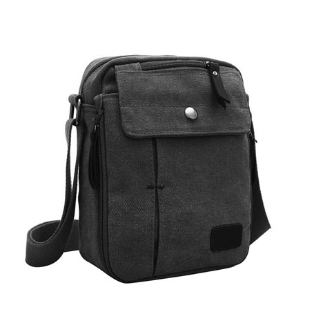 Itoda Sac à bandoulière multifonctionnel Toile Sac à bandoulière Portable Fermeture Éclair Sac à dos Sling Bag Lot léger extérie