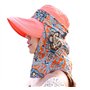 Femme Casquette Visière Large Bord Chapeau de Soleil Plage Voyage Eté Capeline de Camping Pêche Vélo Jardinage Pliable Protectio