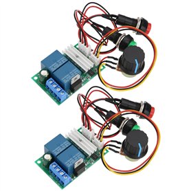Be In Your Mind Lot de 2 régulateurs de vitesse de moteur PWM DC 57 x 37 x 21 mm avec bouton poussoir électrique avant et arrièr