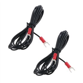Be In Your Mind Lot de 2 fils de terre pour platine phonographe – Fil de terre HiFi de 2 m avec câble 18 AWG et connecteurs de t