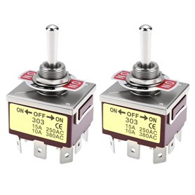 Be In Your Mind Lot de 2 interrupteurs à bascule TPDT 9 broches E-TEN303 KN3C-303 3 positions