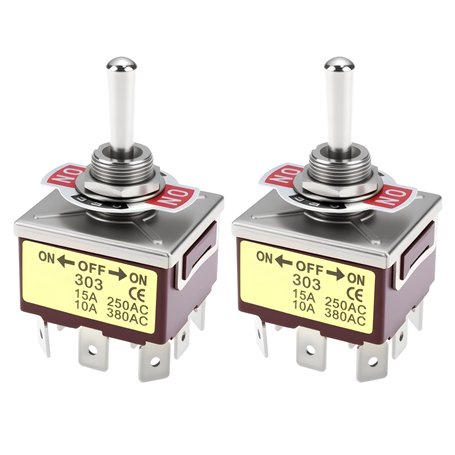 Be In Your Mind Lot de 2 interrupteurs à bascule TPDT 9 broches E-TEN303 KN3C-303 3 positions