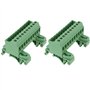 Be In Your Mind 2x Connecteurs pour Rail DIN 10 Broches 2
