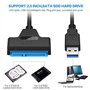 ENJOY-UNIQUE Câble adaptateur SATA 22 broches vers USB 3.0 pour disque dur 2,5" pour ordinateur portable HDD SSD 20 cm
