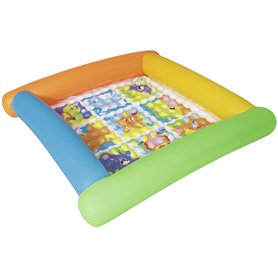 Bestway 52240 Tapis de jeu gonflable carré Up In & Over 132 x 132 x 23 cm