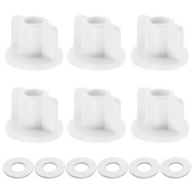 Create idea Lot de 6 rondelles d'écrous pour siège de toilette - Filetage M6 - Fixation inférieure de siège de toilette - Matéri