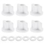 Create idea Lot de 6 rondelles d'écrous pour siège de toilette - Filetage M6 - Fixation inférieure de siège de toilette - Matéri
