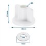 Create idea Lot de 6 rondelles d'écrous pour siège de toilette - Filetage M6 - Fixation inférieure de siège de toilette - Matéri